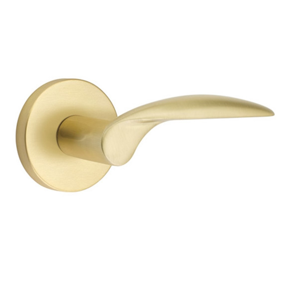 Emtek 5209-MC-US4 Mercury Door Lever Privacy Set With Disk Rosette Satin Brass