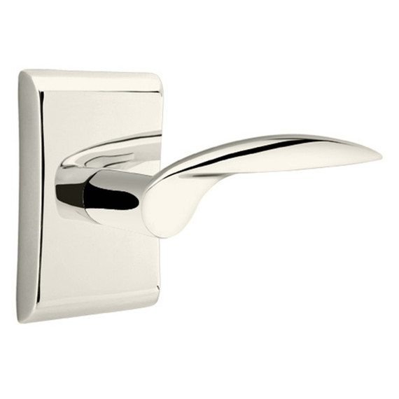 Emtek 5211-MC-US14 Mercury Door Lever Privacy Set With Neos Rosette Polished Nickel