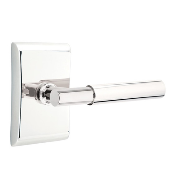 Emtek 5051-MYL-US26 Myles Door Lever Dummy Set With Neos Rosette Polished Chrome