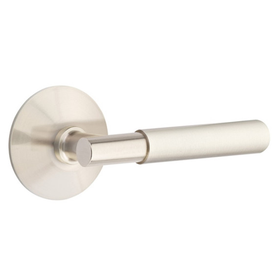Emtek 5107-MYL-US15 Myles Door Lever Passage Set With Modern Rosette Satin Nickel