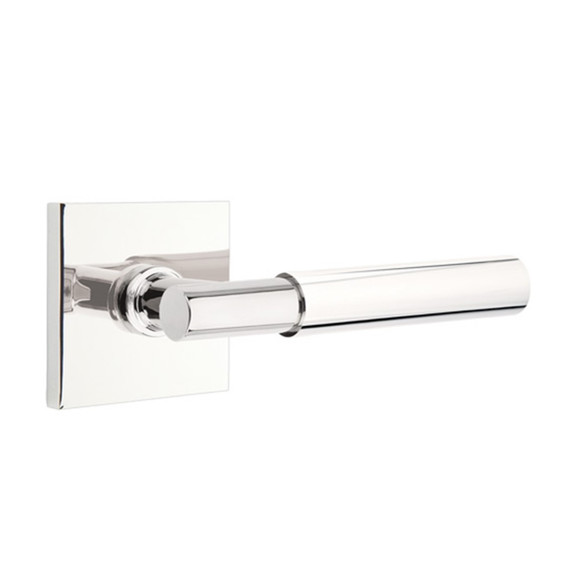 Emtek 5110-MYL-US26 Myles Door Lever Passage Set With Square Rosette Polished Chrome