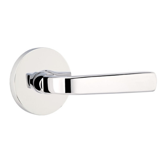 Emtek 5109-SIO-US26 Sion Door Lever Passage Set With Disk Rosette Polished Chrome