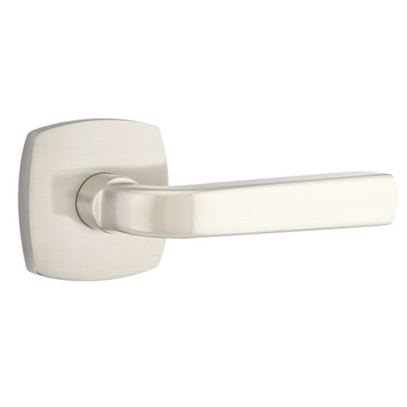 Emtek 5326-SIO-US15 Sion Door Lever Privacy Set With Urban Modern Rosette Satin Nickel