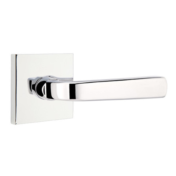 Emtek 5050-SIO-US26 Sion Door Lever Dummy Set With Square Rosette Polished Chrome