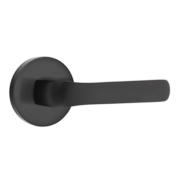 Emtek 5109-SPN-US19 Spencer Door Lever Passage Set With Disk Rosette Flat Black