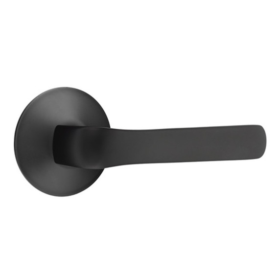 Emtek 5207-SPN-US19 Spencer Door Lever Privacy Set With Modern Rosette Flat Black