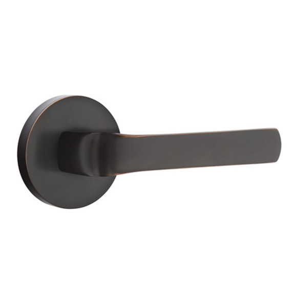 Emtek 5209-SPN-US10B Spencer Door Lever Privacy Set With Disk Rosette Oil Rubbed Bronze