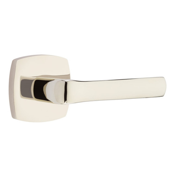 Emtek 5306-SPN-US14 Spencer Door Lever Dummy Set With Urban Modern Rosette Polished Nickel