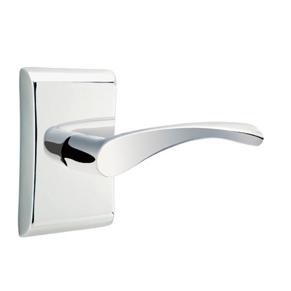 Emtek 5051-TRT-US26 Triton Door Lever Dummy Set With Neos Rosette Polished Chrome