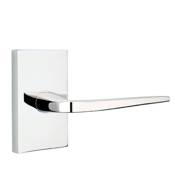 Emtek 5052-ATN-US26 Athena Door Lever Dummy Set With Modern Rectangular Rosette Polished Chrome