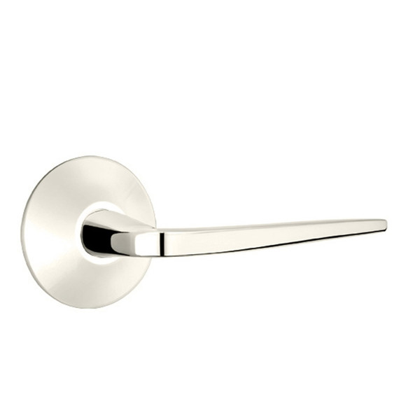 Emtek 5107-ATN-US14 Athena Door Lever Passage Set With Modern Rosette Polished Nickel