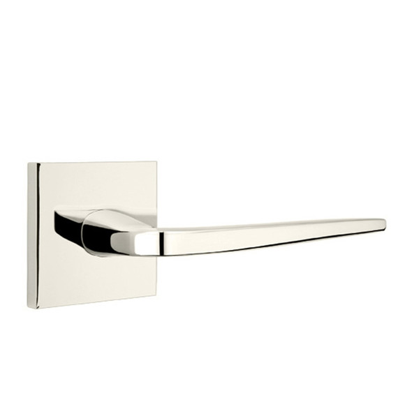 Emtek 5110-ATN-US14 Athena Door Lever Passage Set With Square Rosette Polished Nickel