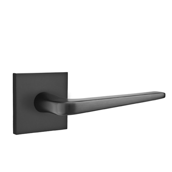 Emtek 5110-ATN-US19 Athena Door Lever Passage Set With Square Rosette Flat Black