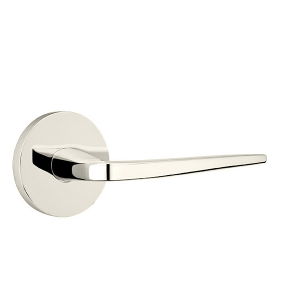 Emtek 5209-ATN-US14 Athena Door Lever Privacy Set With Disk Rosette Polished Nickel