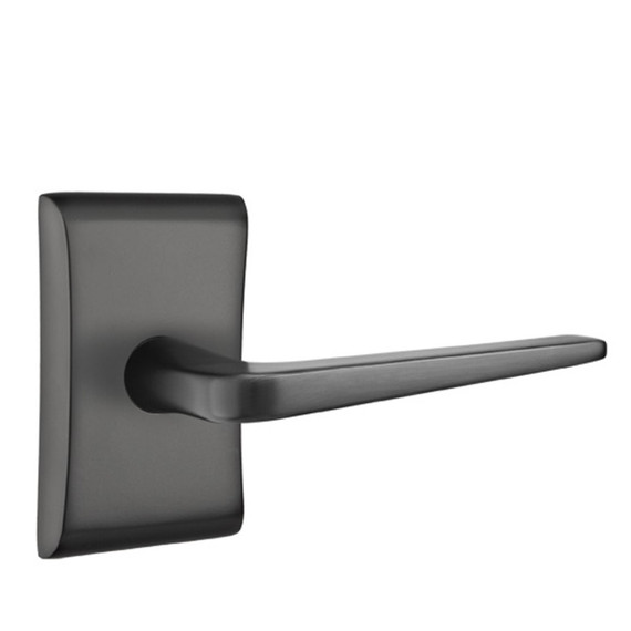 Emtek 5211-ATN-US19 Athena Door Lever Privacy Set With Neos Rosette Flat Black