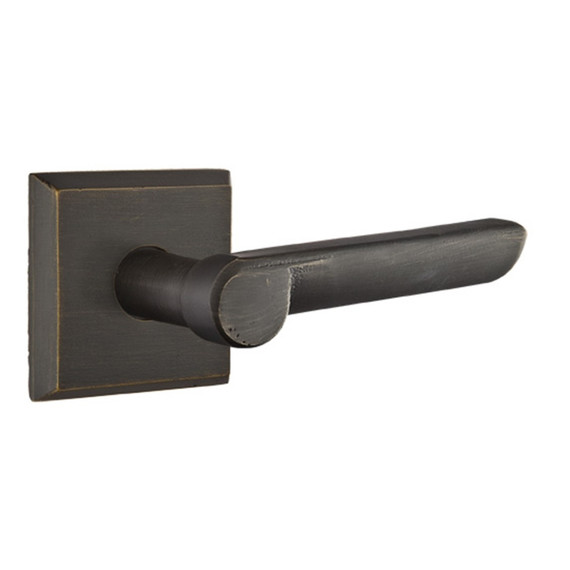 Emtek 7061-AR-MB Aurora Sandcast Bronze Door Lever Dummy Set With #6 Rosette Medium Bronze