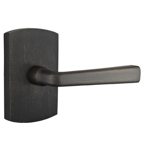 Emtek 7050-CR-MB Cimarron Sandcast Bronze Door Lever Dummy Set With #4 Rosette Medium Bronze