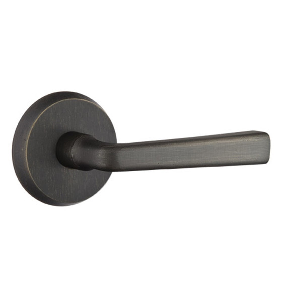 Emtek 7056-CR-MB Cimarron Sandcast Bronze Door Lever Dummy Set With #2 Rosette Medium Bronze