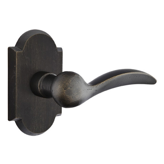 Emtek 7058-D-MB Durango Sandcast Bronze Door Lever Dummy Set With #1 Rosette Medium Bronze