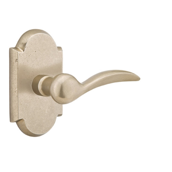 Emtek 7058-D-TWB Durango Sandcast Bronze Door Lever Dummy Set With #1 Rosette Tumbled White Bronze