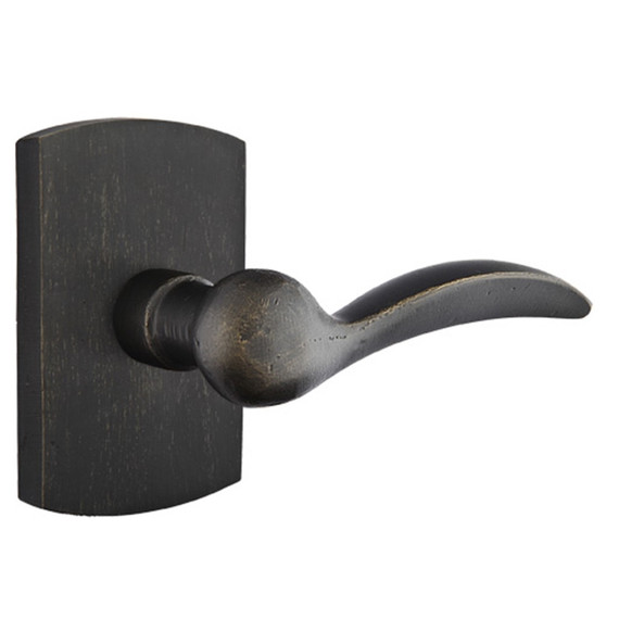 Emtek 7100-D-MB Durango Sandcast Bronze Door Lever Passage Set With #4 Rosette Medium Bronze