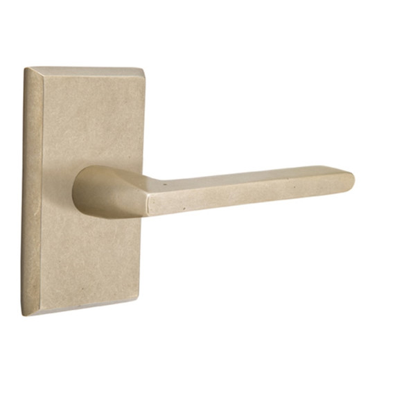 Emtek 7054-LR-TWB Lariat Sandcast Bronze Door Lever Dummy Set With #3 Rosette Tumbled White Bronze