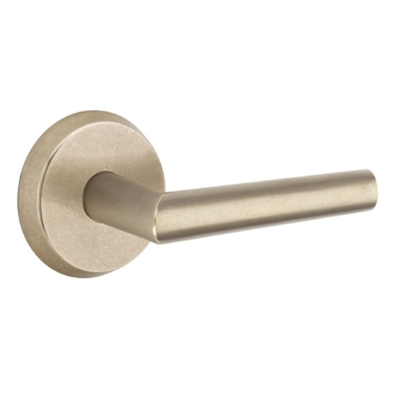 Emtek 7206-MA-TWB Mariposa Sandcast Bronze Door Lever Privacy Set With #2 Rosette Tumbled White Bronze