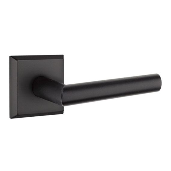 Emtek 7211-MA-FB Mariposa Sandcast Bronze Door Lever Privacy Set With #6 Rosette Flat Black Bronze