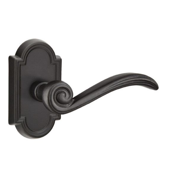 Emtek 71011-MDI-FB Medici Lost Wax Door Lever Passage Set With #11 Rosette Flat Black Bronze