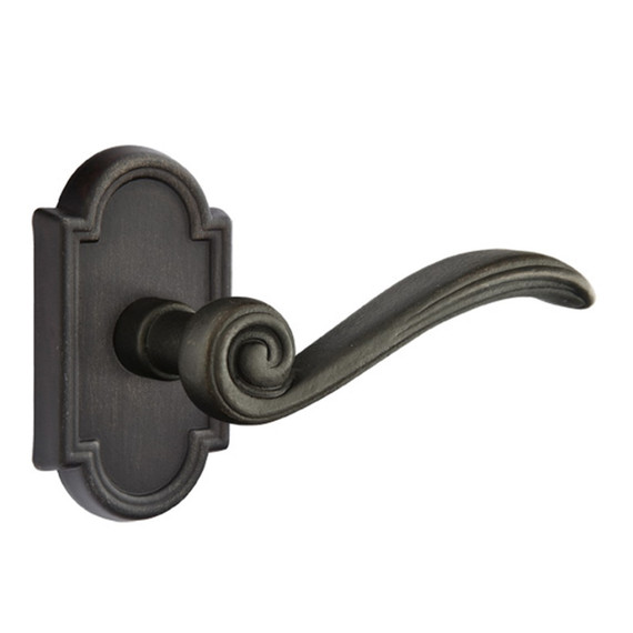 Emtek 72011-MDI-MB Medici Lost Wax Door Lever Privacy Set With #11 Rosette Medium Bronze