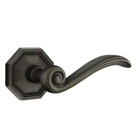 Emtek 72015-MDI-MB Medici Lost Wax Door Lever Privacy Set With #15 Rosette Medium Bronze