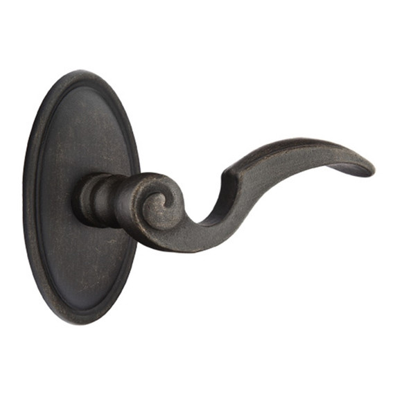 Emtek 72014-NA-MB Napoli Lost Wax Door Lever Privacy Set With #14 Rosette Medium Bronze