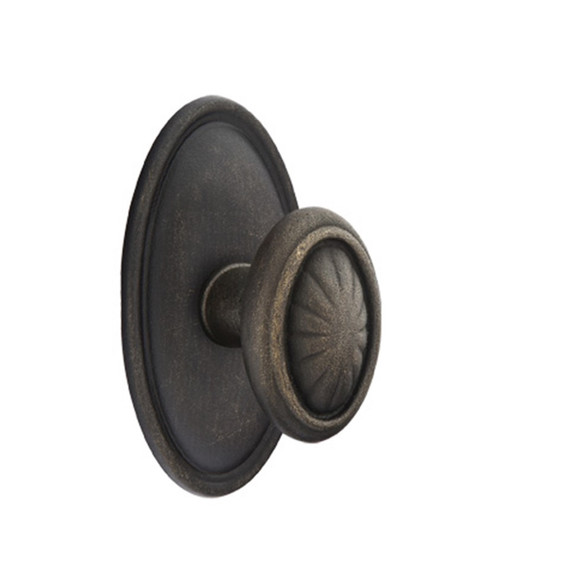 Emtek 72014-PA-MB Parma Lost Wax Door Knob Privacy Set With #14 Rosette Medium Bronze