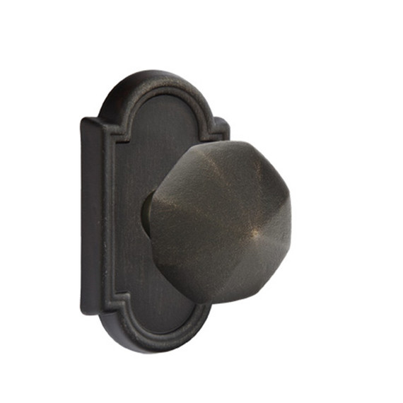 Emtek 71011-OCK-MB Octagon Lost Wax Door Knob Passage Set With #11 Rosette Medium Bronze