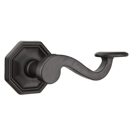 Emtek 71015-PD-FB Padua Lost Wax Door Lever Passage Set With #15 Rosette Flat Black Bronze