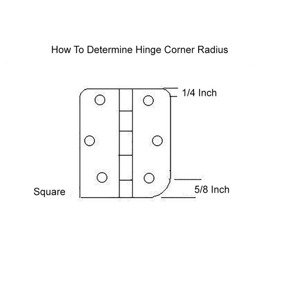 Dynasty Hardware 4" Door Hinges 1/4" Radius Corner, Satin Nickel