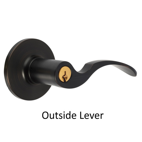Dynasty Hardware MON-00-12P Monterey Keyed Entry Door Lever, Aged Oil Rubbed Bronze