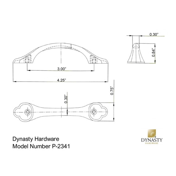 Dynasty Hardware P-2341-SN Lions Paw Cabinet Hardware Pull Satin Nickel