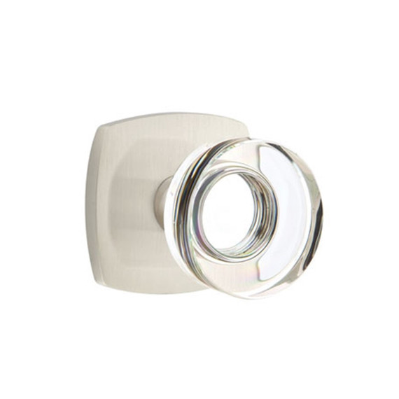 Emtek 5306-MDC-US15 Modern Disc Door Knob Dummy Set With Urban Modern Rosette Satin Nickel