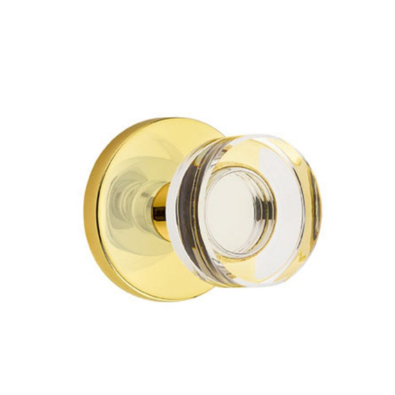 Emtek 5059-MDC-US4 Modern Disc Door Knob Dummy Set With Disk Rosette Satin Brass
