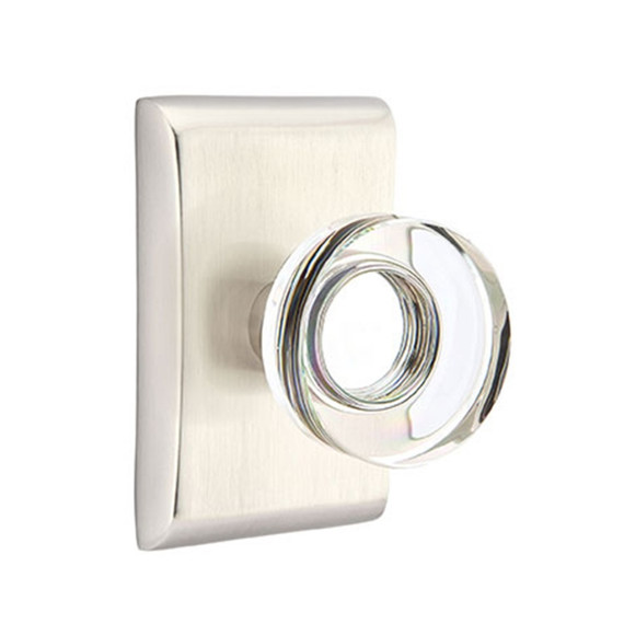 Emtek 5111-MDC-US15 Modern Disc Door Knob Passage Set With Neos Rosette Satin Nickel