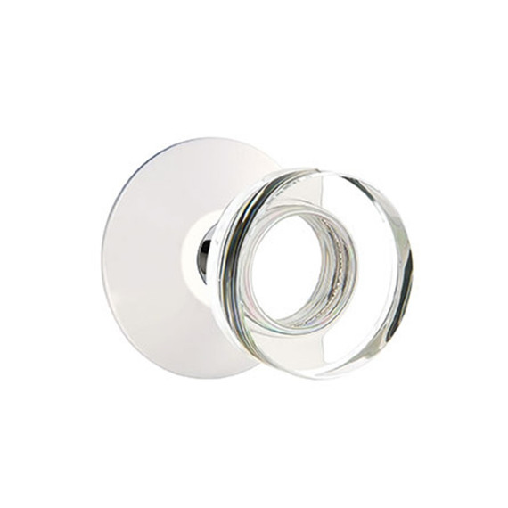 Emtek 5207-MDC-US26 Modern Disc Door Knob Privacy Set With Modern Rosette Polished Chrome