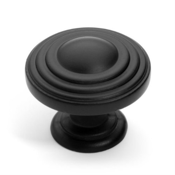 Dynasty Hardware K-3118-FB Newport Cabinet Knob, Flat Black