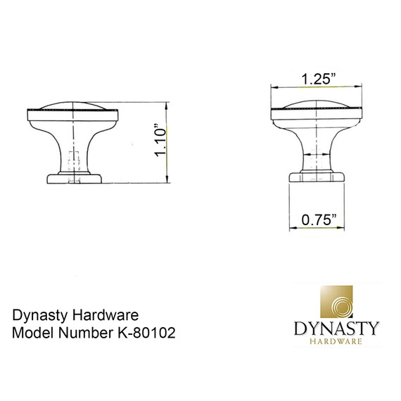 Dynasty Hardware K-80102-10B Beaded Cabinet Knob, Oil Rubbed Bronze