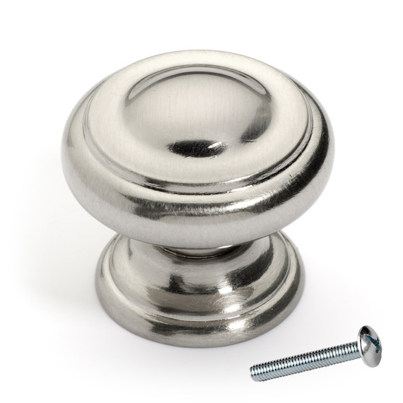 Dynasty Hardware K-88632-SN Classic Cabinet Knob, Satin Nickel