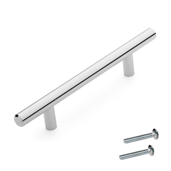Dynasty Hardware P-1002-26 European 6-3/4" Bar Style Cabinet Pulls Polished Chrome