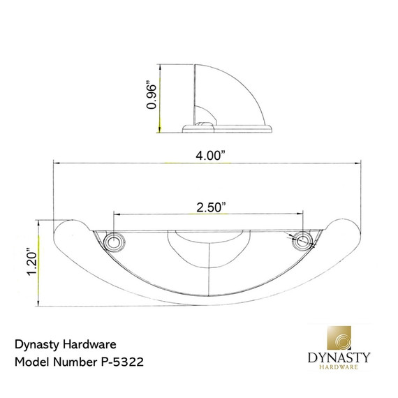Dynasty Hardware P-5322-10B Shaker Style Cabinet Hardware Pull 2-1/2-Inch CTC Oil Rubbed Bronze