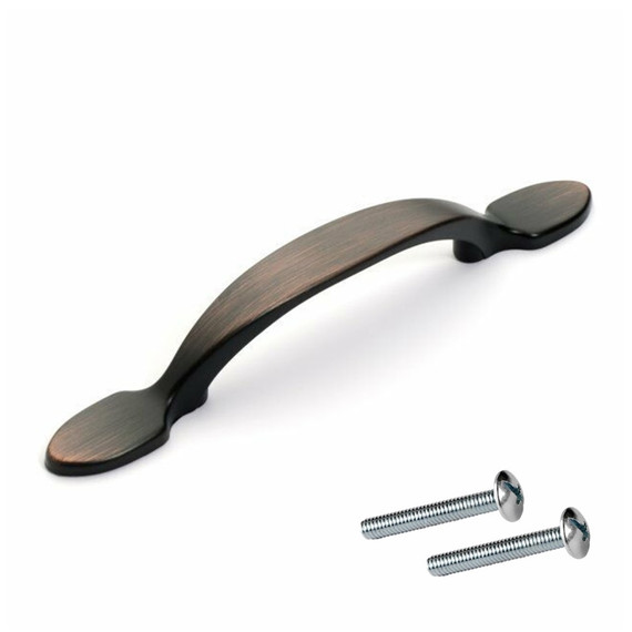 Dynasty Hardware P-6184-10B Classic Cabinet Hardware Pull, Oil Rubbed Bronze