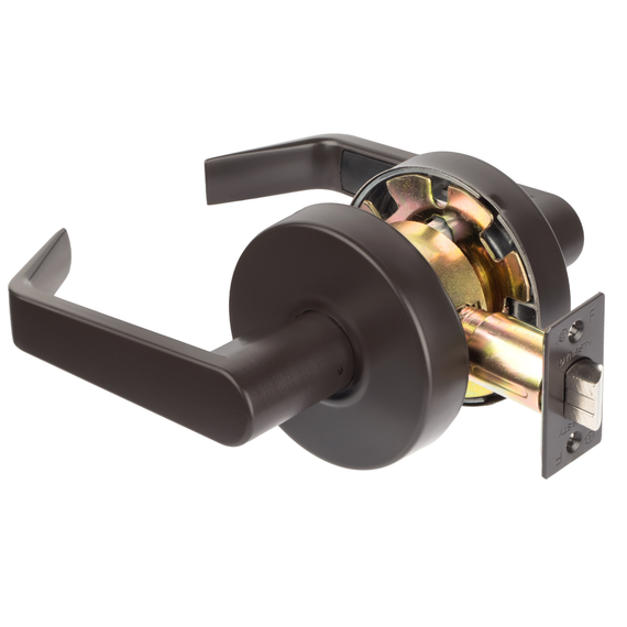 Dynasty Hardware AUG-03-10B Grade 2 Commercial Duty Classroom Function Keyed Lever Lockset, ADA, Oil Rubbed Bronze Finish