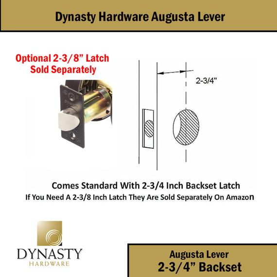 Dynasty Hardware AUG-20-10B Grade 2 Commercial Duty Privacy Lever, ADA, Oil Rubbed Bronze Finish
